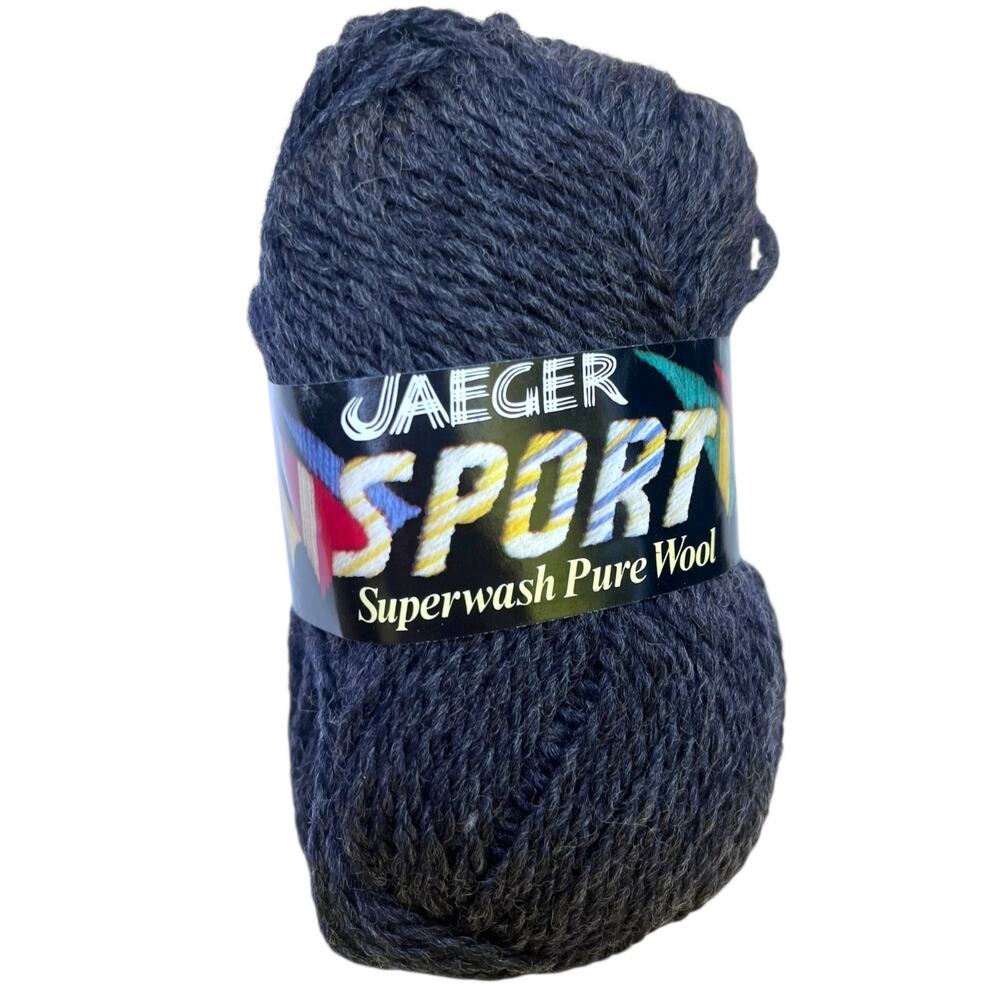 10 x Jaeger Sport Superwash Pure Wool 50g skeins | 217 Anthracite Grey, UK - Picture 8 of 8